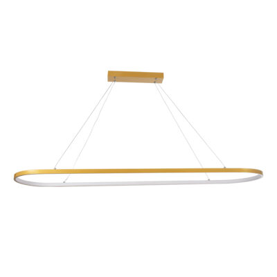 LEDTM® BOLIVAR 61274 Μοντέρνο Κρεμαστό Φωτιστικό Οροφής LED 54W 6210lm 360° AC 220-240V IP20 Ρυθμιζόμενο Λευκό CCT με Χειριστήριο από 2700K έως 6000K Dimmable - Lumileds SMD Chip - Χρυσό Βούρτσας - Μ120 x Π30 x Υ2cm - 3 Χρόνια Εγγύηση - Image 4