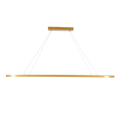 LEDTM® BOLIVAR 61274 Μοντέρνο Κρεμαστό Φωτιστικό Οροφής LED 54W 6210lm 360° AC 220-240V IP20 Ρυθμιζόμενο Λευκό CCT με Χειριστήριο από 2700K έως 6000K Dimmable - Lumileds SMD Chip - Χρυσό Βούρτσας - Μ120 x Π30 x Υ2cm - 3 Χρόνια Εγγύηση - Image 5