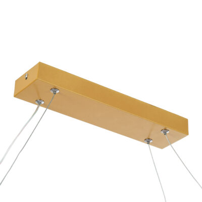 LEDTM® BOLIVAR 61274 Μοντέρνο Κρεμαστό Φωτιστικό Οροφής LED 54W 6210lm 360° AC 220-240V IP20 Ρυθμιζόμενο Λευκό CCT με Χειριστήριο από 2700K έως 6000K Dimmable - Lumileds SMD Chip - Χρυσό Βούρτσας - Μ120 x Π30 x Υ2cm - 3 Χρόνια Εγγύηση - Image 8