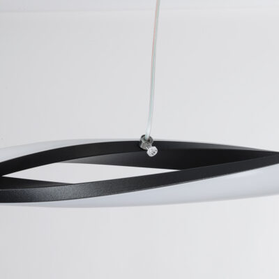 LEDTM® MORALES 61275 Μοντέρνο Κρεμαστό Φωτιστικό Οροφής LED 54W 6048lm 300° AC 220-240V IP20 Ρυθμιζόμενο Λευκό CCT με Χειριστήριο από 2700K έως 6000K Dimmable - Lumileds SMD Chip - Μαύρο Ματ - Μ90 x Π14 x Υ14cm - 3 Χρόνια Εγγύηση - Image 5