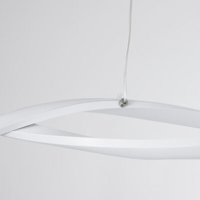 LEDTM® MORALES 61276 Μοντέρνο Κρεμαστό Φωτιστικό Οροφής LED 54W 6048lm 300° AC 220-240V IP20 Ρυθμιζόμενο Λευκό CCT με Χειριστήριο από 2700K έως 6000K Dimmable - Lumileds SMD Chip - Λευκό Ματ - Μ90 x Π14 x Υ14cm - 3 Χρόνια Εγγύηση - Image 5