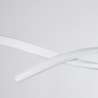 LEDTM® MORALES 61276 Μοντέρνο Κρεμαστό Φωτιστικό Οροφής LED 54W 6048lm 300° AC 220-240V IP20 Ρυθμιζόμενο Λευκό CCT με Χειριστήριο από 2700K έως 6000K Dimmable - Lumileds SMD Chip - Λευκό Ματ - Μ90 x Π14 x Υ14cm - 3 Χρόνια Εγγύηση - Image 6