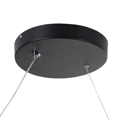 LEDTM® SPIRALE 61283 Κρεμαστό Φωτιστικό Οροφής Design LED CCT 75W 8400lm 300° AC 220-240V - Εναλλαγή Φωτισμού μέσω Τηλεχειριστηρίου All In One Ψυχρό 6000k+Φυσικό 4500k+Θερμό 2700k Dimmable Μ72 x Π25 x Υ30cm - Μαύρο - 3 Years Warranty - Image 7