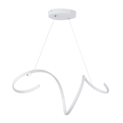 LEDTM® SPIRALE 61284 Κρεμαστό Φωτιστικό Οροφής Design LED CCT 75W 8400lm 300° AC 220-240V - Εναλλαγή Φωτισμού μέσω Τηλεχειριστηρίου All In One Ψυχρό 6000k+Φυσικό 4500k+Θερμό 2700k Dimmable Μ72 x Π25 x Υ30cm - Λευκό - 3 Years Warranty - Image 3