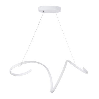 LEDTM® SPIRALE 61284 Κρεμαστό Φωτιστικό Οροφής Design LED CCT 75W 8400lm 300° AC 220-240V - Εναλλαγή Φωτισμού μέσω Τηλεχειριστηρίου All In One Ψυχρό 6000k+Φυσικό 4500k+Θερμό 2700k Dimmable Μ72 x Π25 x Υ30cm - Λευκό - 3 Years Warranty - Image 4