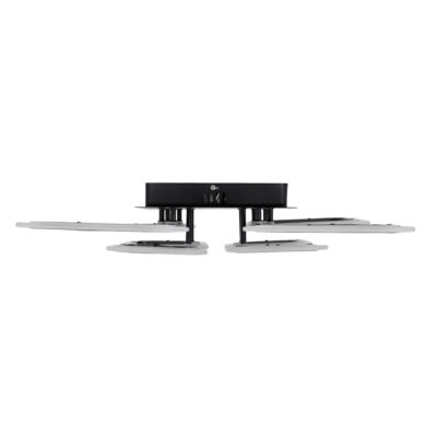 LEDTM® ROYAL-S 61325 Φωτιστικό Οροφής Design LED CCT 135W 16200lm 360° AC 220-240V - Εναλλαγή Φωτισμού μέσω Τηλεχειριστηρίου All In One Ψυχρό 6000k+Φυσικό 4500k+Θερμό 2700k Dimmable Μ58.5 x Π58.5 x Υ12cm - Μαύρο - 3 Years Warranty - Image 5