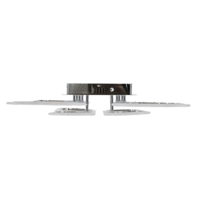 LEDTM® ROYAL-S 61326 Φωτιστικό Οροφής Design LED CCT 135W 16200lm 360° AC 220-240V - Εναλλαγή Φωτισμού μέσω Τηλεχειριστηρίου All In One Ψυχρό 6000k+Φυσικό 4500k+Θερμό 2700k Dimmable Μ58.5 x Π58.5 x Υ12cm - Ασημί Νίκελ - 3 Years Warranty - Image 5