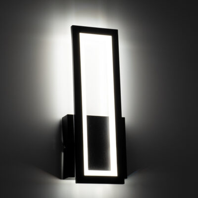 LEDTM® TIARA 61327 Φωτιστικό Τοίχου - Απλίκα Design LED CCT 12W 1440lm 360° AC 220-240V - Εναλλαγή Φωτισμού μέσω Διακόπτη On/Off All In One Ψυχρό 6000k+Φυσικό 4500k+Θερμό 2700k Μ12.5 x Π4 x Υ32cm - Μαύρο - 3 Years Warranty - Image 8