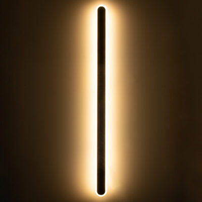 LEDTM® HOUSTON 61349 Φωτιστικό Τοίχου - Απλίκα Design LED CCT 24W 2880lm 360° AC 220-240V - Εναλλαγή Φωτισμού μέσω Διακόπτη On/Off All In One Ψυχρό 6000k+Φυσικό 4500k+Θερμό 2700k Μ6 x Π3 x Υ100cm - Μαύρο - 3 Years Warranty - Image 8