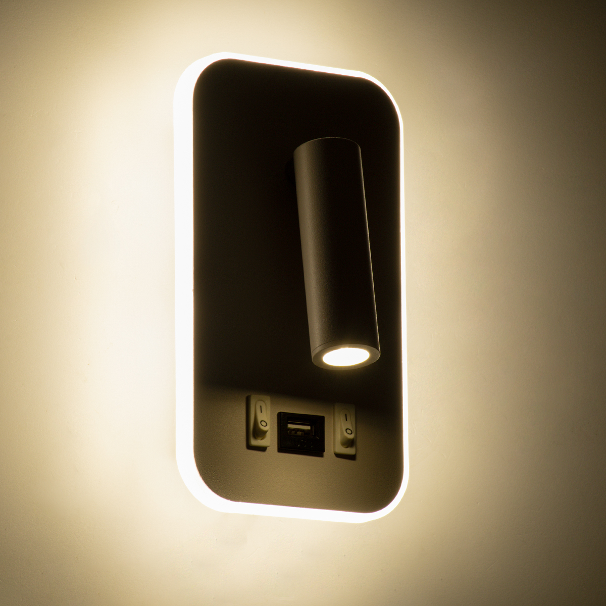 LEDTM® LADY-O 61364 Μοντέρνο Φωτιστικό Τοίχου - Απλίκα Ξενοδοχείου Reading Light με Φορτιστή USB 3A LED 10W 1000lm 36° & 360° AC 220-240V IP20 Φυσικό Λευκό 4500K - Bridgelux COB Chip & TÜV SÜD Driver - Λευκό Ματ - Μ10.5 x Π10 x Υ18.5cm - 3 Χρόνια Εγγύηση - Image 8