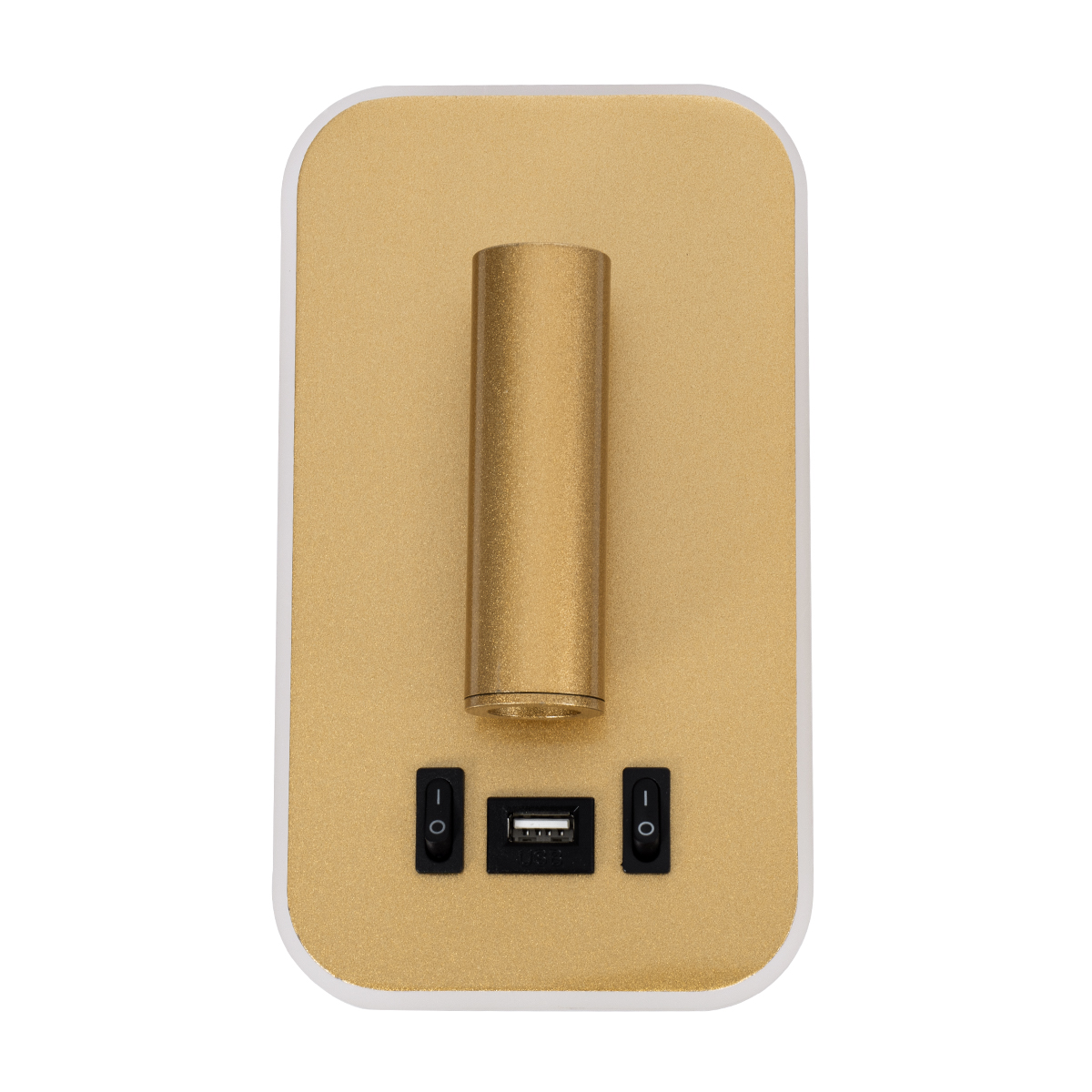 LEDTM® LADY-O 61366 Μοντέρνο Φωτιστικό Τοίχου - Απλίκα Ξενοδοχείου Reading Light με Φορτιστή USB 3A LED 10W 1000lm 36° & 360° AC 220-240V IP20 Φυσικό Λευκό 4500K - Bridgelux COB Chip & TÜV SÜD Driver - Χρυσό Βούρτσας - Μ10.5 x Π10 x Υ18.5cm - 3 Χρόνια Εγγύηση - Image 3