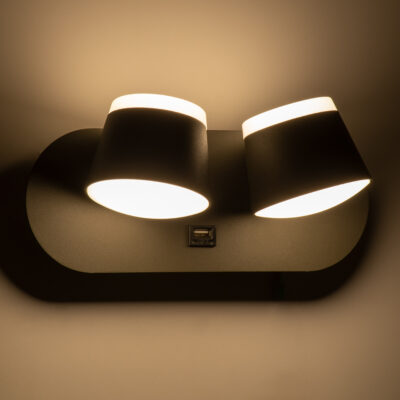 LEDTM® REGENCY 61378 Μοντέρνο Φωτιστικό Τοίχου - Απλίκα Ξενοδοχείου Reading Light με Φορτιστή USB 3A LED 16W 1840lm 120° AC 220-240V IP20 Φυσικό Λευκό 4500K - Γκρι Ανθρακί - Μ16.5 x Π12 x Υ10cm - 3 Χρόνια Εγγύηση - Image 9