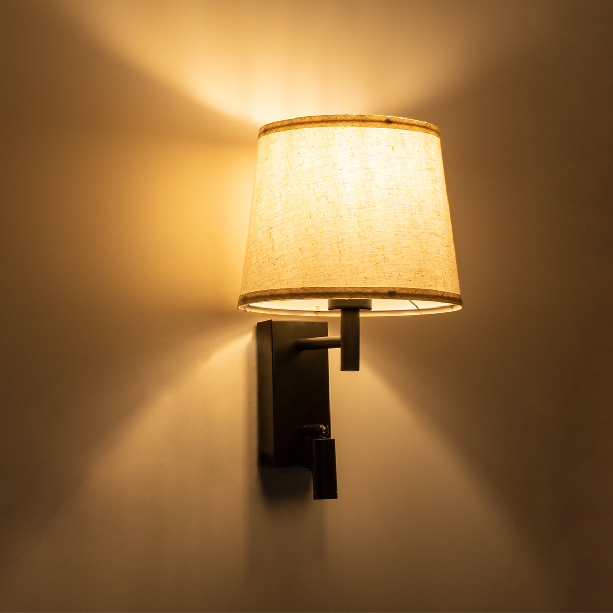 LEDTM® ROULETTE-R 61381 Μοντέρνο Φωτιστικό Τοίχου - Απλίκα Ξενοδοχείου Reading Light με Φορτιστή USB 3A & Ντουί 1 x E27 LED 3W 360lm 36° & 360° AC 220-240V IP20 Φυσικό Λευκό 4500K - Bridgelux COB Chip & TÜV SÜD Driver - Καφέ & Μπεζ - Μ22 x Π23.5 x Υ37cm - Σετ 2 Τεμαχίων - 3 Χρόνια Εγγύηση - Image 12
