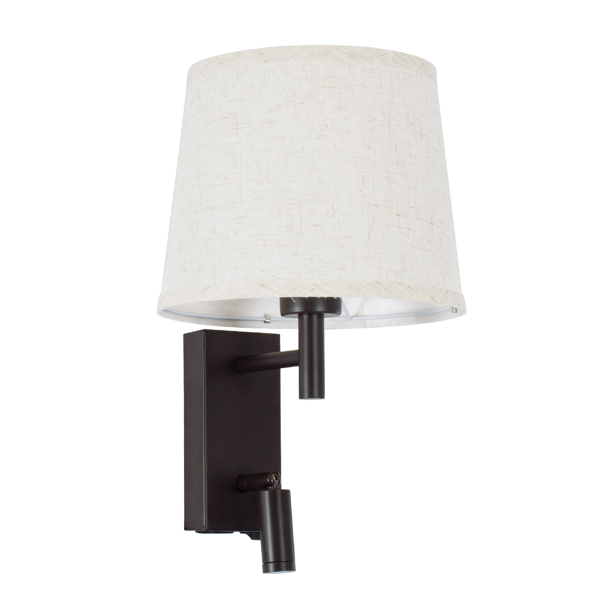 LEDTM® ROULETTE-R 61381 Μοντέρνο Φωτιστικό Τοίχου - Απλίκα Ξενοδοχείου Reading Light με Φορτιστή USB 3A & Ντουί 1 x E27 LED 3W 360lm 36° & 360° AC 220-240V IP20 Φυσικό Λευκό 4500K - Bridgelux COB Chip & TÜV SÜD Driver - Καφέ & Μπεζ - Μ22 x Π23.5 x Υ37cm - Σετ 2 Τεμαχίων - 3 Χρόνια Εγγύηση - Image 3