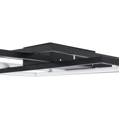LEDTM® QUADRA 61385 Μοντέρνο Φωτιστικό Οροφής LED 100W 12000lm 120° AC 220-240V IP20 Ρυθμιζόμενο Λευκό CCT με Χειριστήριο από 2700K έως 6000K Dimmable - Lumileds SMD Chip - Μαύρο Ματ - Μ85 x Π45 x Υ9cm - 3 Χρόνια Εγγύηση - Image 8