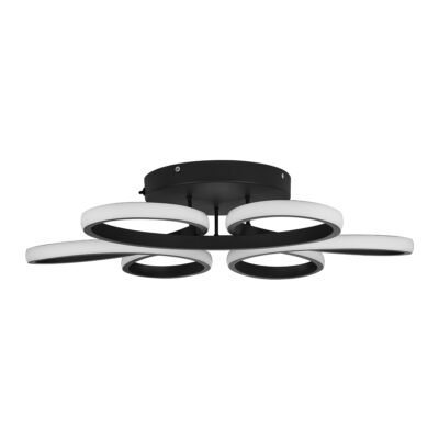 LEDTM® MARGARET 61400 Μοντέρνο Κρεμαστό Φωτιστικό Οροφής LED 54W 6210lm 360° AC 220-240V IP20 Ρυθμιζόμενο Λευκό CCT με Χειριστήριο από 2700K έως 6000K Dimmable - Lumileds SMD Chip - Μαύρο Ματ - Μ57 x Π57 x Υ12cm - 3 Χρόνια Εγγύηση - Image 5