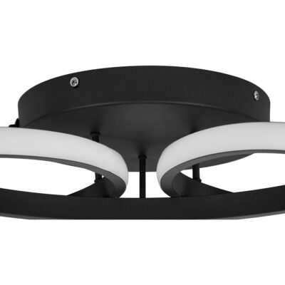 LEDTM® MARGARET 61400 Μοντέρνο Κρεμαστό Φωτιστικό Οροφής LED 54W 6210lm 360° AC 220-240V IP20 Ρυθμιζόμενο Λευκό CCT με Χειριστήριο από 2700K έως 6000K Dimmable - Lumileds SMD Chip - Μαύρο Ματ - Μ57 x Π57 x Υ12cm - 3 Χρόνια Εγγύηση - Image 7