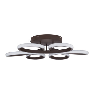 LEDTM® MARGARET 61402 Μοντέρνο Κρεμαστό Φωτιστικό Οροφής LED 54W 6210lm 360° AC 220-240V IP20 Ρυθμιζόμενο Λευκό CCT με Χειριστήριο από 2700K έως 6000K Dimmable - Lumileds SMD Chip - Καφέ Ματ - Μ57 x Π57 x Υ12cm - 3 Χρόνια Εγγύηση - Image 5