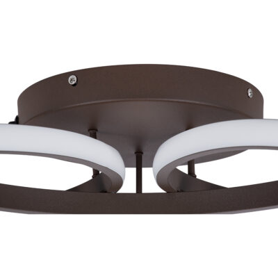 LEDTM® MARGARET 61402 Μοντέρνο Κρεμαστό Φωτιστικό Οροφής LED 54W 6210lm 360° AC 220-240V IP20 Ρυθμιζόμενο Λευκό CCT με Χειριστήριο από 2700K έως 6000K Dimmable - Lumileds SMD Chip - Καφέ Ματ - Μ57 x Π57 x Υ12cm - 3 Χρόνια Εγγύηση - Image 7