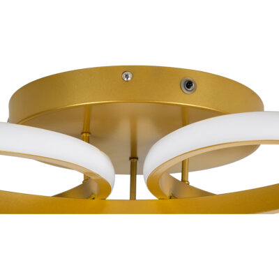 LEDTM® MARGARET 61403 Μοντέρνο Φωτιστικό Οροφής LED 54W 6210lm 360° AC 220-240V IP20 Ρυθμιζόμενο Λευκό CCT με Χειριστήριο από 2700K έως 6000K Dimmable - Lumileds SMD Chip - Χρυσό Βούρτσας - Μ57 x Π57 x Υ12cm - 3 Χρόνια Εγγύηση - Image 7