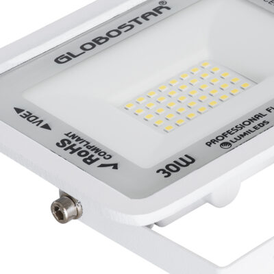 LEDTM® ATLAS 61414 Επαγγελματικός Προβολέας LED 30W 3600lm 120° AC 220-240V - Αδιάβροχος IP67 - Μ16 x Π2.5 x Υ12.5cm - Λευκό - Φυσικό Λευκό 4500K - LUMILEDS Chips - TÜV Rheinland Certified - 5 Years Warranty - Image 6