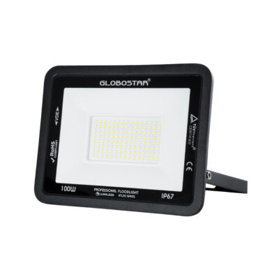 Alternative view of LEDTM® ATLAS 61425 Προβολέας LED 100W 12500lm 120° AC 220-240V Αδιάβροχο IP67 Ψυχρό Λευκό 6000K - Lumileds SMD Chip - TÜV Rheinland Certified - Μαύρο Ματ - Μ27 x Π4 x Υ21cm - 5 Χρόνια Εγγύηση