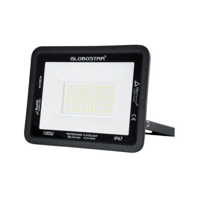 Alternative view of LEDTM® ATLAS 61426 Προβολέας LED 100W 12000lm 120° AC 220-240V Αδιάβροχο IP67 Φυσικό Λευκό 4500K - Lumileds SMD Chip - TÜV Rheinland Certified - Μαύρο Ματ - Μ27 x Π4 x Υ21cm - 5 Χρόνια Εγγύηση