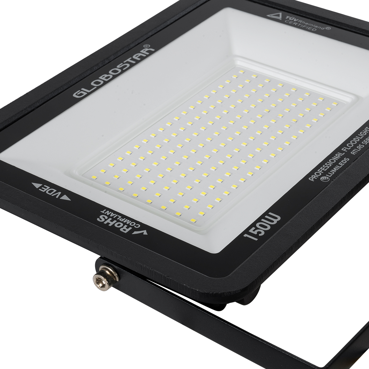 LEDTM® ATLAS 61428 Προβολέας LED 150W 18750lm 120° AC 220-240V Αδιάβροχο IP67 Ψυχρό Λευκό 6000K - Lumileds SMD Chip - TÜV Rheinland Certified - Μαύρο Ματ - Μ32 x Π4 x Υ23cm - 5 Χρόνια Εγγύηση - Image 6