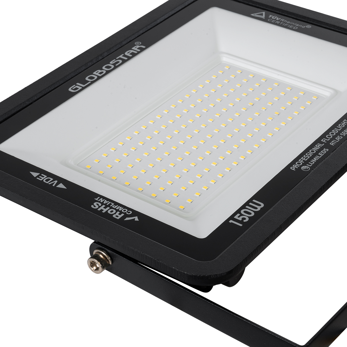 LEDTM® ATLAS 61429 Προβολέας LED 150W 18000lm 120° AC 220-240V Αδιάβροχο IP67 Φυσικό Λευκό Ματ 4500K - Lumileds SMD Chip - TÜV Rheinland Certified - Μαύρο Ματ - Μ32 x Π4 x Υ23cm - 5 Χρόνια Εγγύηση - Image 6