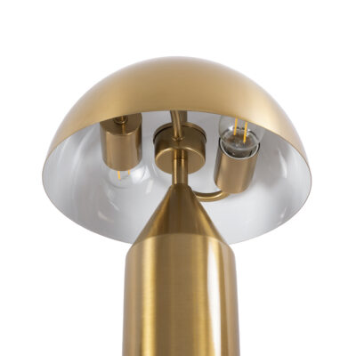 LEDTM® URANUS-S 61451 Μοντέρνο Επιτραπέζιο Φωτιστικό Πορτατίφ Δίφωτο 2 x E27 IP20 Χρυσό & Λευκό Μέταλλο - Μ25 x Π25 x Υ39cm - Image 7