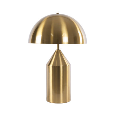 LEDTM® URANUS-M 61455 Μοντέρνο Επιτραπέζιο Φωτιστικό Πορτατίφ Δίφωτο 2 x E27 IP20 Χρυσό & Λευκό Μέταλλο - Μ35 x Π35 x Υ54cm - Image 3