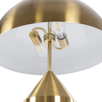 LEDTM® URANUS-L 61459 Μοντέρνο Επιτραπέζιο Φωτιστικό Πορτατίφ Δίφωτο 2 x E27 IP20 Χρυσό & Λευκό Μέταλλο - Μ50 x Π50 x Υ77cm - Image 7