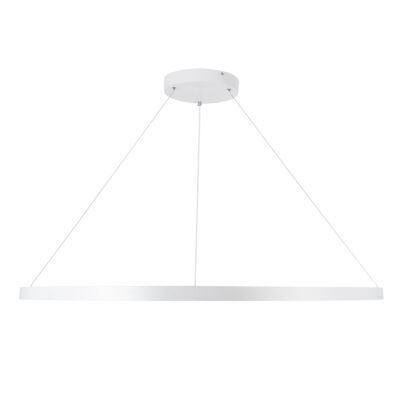 LEDTM® DIAMOND 61518 Κρεμαστό Φωτιστικό Δαχτυλίδι-Κύκλος LED CCT 75W 8400lm 360° AC 220-240V - Εναλλαγή Φωτισμού μέσω Τηλεχειριστηρίου All In One Ψυχρό 6000k+Φυσικό 4500k+Θερμό 2700k Dimmable Φ100cm - Λευκό - 3 Years Warranty - Image 4