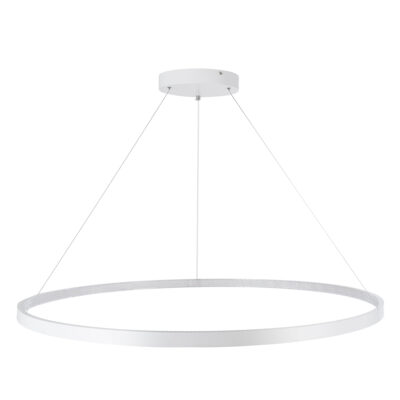LEDTM® DIAMOND 61518 Κρεμαστό Φωτιστικό Δαχτυλίδι-Κύκλος LED CCT 75W 8400lm 360° AC 220-240V - Εναλλαγή Φωτισμού μέσω Τηλεχειριστηρίου All In One Ψυχρό 6000k+Φυσικό 4500k+Θερμό 2700k Dimmable Φ100cm - Λευκό - 3 Years Warranty - Image 5