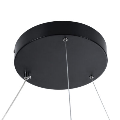 LEDTM® DIAMOND 61520 Κρεμαστό Φωτιστικό Δαχτυλίδι-Κύκλος LED CCT 67W 7504lm 360° AC 220-240V - Εναλλαγή Φωτισμού μέσω Τηλεχειριστηρίου All In One Ψυχρό 6000k+Φυσικό 4500k+Θερμό 2700k Dimmable Φ80cm - Μαύρο - 3 Years Warranty - Image 7