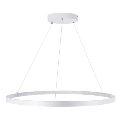 LEDTM® DIAMOND 61521 Κρεμαστό Φωτιστικό Δαχτυλίδι-Κύκλος LED CCT 67W 7504lm 360° AC 220-240V - Εναλλαγή Φωτισμού μέσω Τηλεχειριστηρίου All In One Ψυχρό 6000k+Φυσικό 4500k+Θερμό 2700k Dimmable Φ80cm - Λευκό - 3 Years Warranty - Image 5