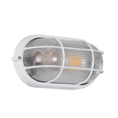 LEDTM® BOATLIGHT 61582 Vintage Φωτιστικό Καραβοχελώνα Τοίχου - Απλίκα με Ντουί 1 x E27 120° AC 220-240V Αδιάβροχο IP65 - Λευκό Ματ - Μ21 x Π10.4 x Υ9cm - Image 3