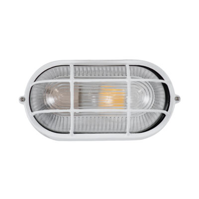 LEDTM® BOATLIGHT 61582 Vintage Φωτιστικό Καραβοχελώνα Τοίχου - Απλίκα με Ντουί 1 x E27 120° AC 220-240V Αδιάβροχο IP65 - Λευκό Ματ - Μ21 x Π10.4 x Υ9cm - Image 4