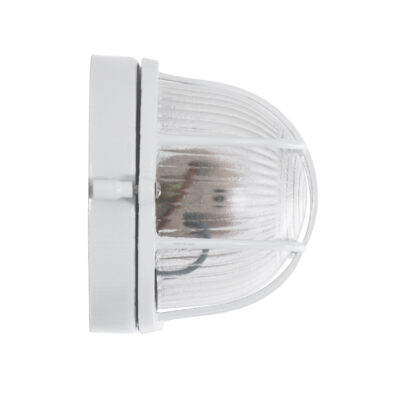 LEDTM® BOATLIGHT 61582 Vintage Φωτιστικό Καραβοχελώνα Τοίχου - Απλίκα με Ντουί 1 x E27 120° AC 220-240V Αδιάβροχο IP65 - Λευκό Ματ - Μ21 x Π10.4 x Υ9cm - Image 5