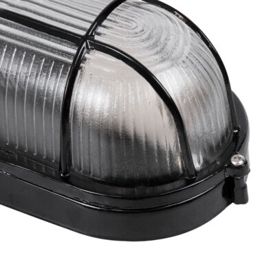 LEDTM® BOATLIGHT 61583 Vintage Φωτιστικό Καραβοχελώνα Τοίχου - Απλίκα με Ντουί 1 x E27 120° AC 220-240V Αδιάβροχο IP65 - Μαύρο Ματ - Μ21 x Π10.4 x Υ9cm - Image 8