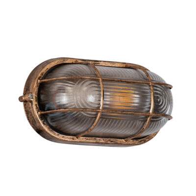 LEDTM® BOATLIGHT 61584 Vintage Φωτιστικό Καραβοχελώνα Τοίχου - Απλίκα με Ντουί 1 x E27 120° AC 220-240V Αδιάβροχο IP65 - Μπρονζέ Εφέ Σκουριάς Ματ - Μ21 x Π10.4 x Υ9cm - Image 3