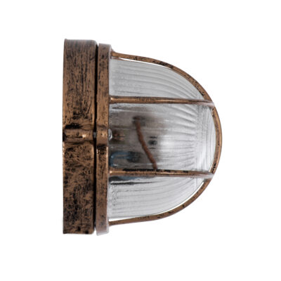 LEDTM® BOATLIGHT 61584 Vintage Φωτιστικό Καραβοχελώνα Τοίχου - Απλίκα με Ντουί 1 x E27 120° AC 220-240V Αδιάβροχο IP65 - Μπρονζέ Εφέ Σκουριάς Ματ - Μ21 x Π10.4 x Υ9cm - Image 5