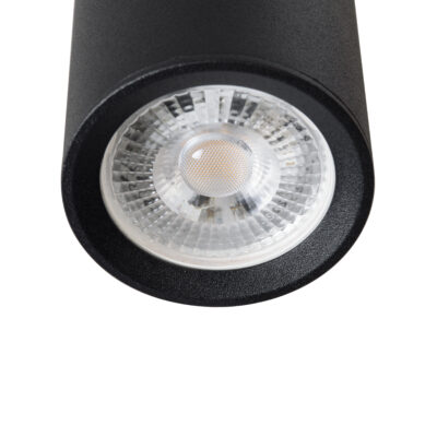 LEDTM® DUCT 61621 Επιφανειακό Στρόγγυλο Φωτιστικό Σποτ Αλουμινίου με Ντουί GU10 VDE Certified AC 220-240V IP44 Φ6 x Υ75cm - Μαύρο - 5 Years Warranty - Image 6