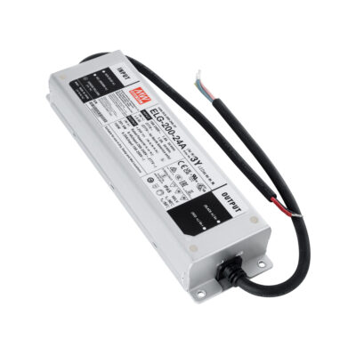 LEDTM® MEANWELL-ELG-200-24A 90789 Τροφοδοτικό/Μετασχηματιστής SELV 200W 8.4A DC 24V Αδιάβροχο IP65 - AC 220-240V σε DC 24V / Ρυθμιζόμενο από 22.4VDC έως 25.6VDC - Μ24.4 x Π7.1 x Υ3.75cm - 3 Χρόνια Εγγύηση