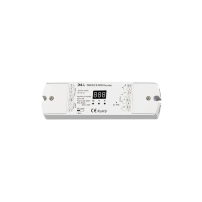 LEDTM® 70668 D4-L SKYDANCE DC DMX & RDM Dimmer High Speed Controller / Decoder 4 Καναλιών DC 12-24V 4 x 5A 120W - Max 20.5A 480W - IP20 Μ17 x Π5 x Υ2.5cm - 5 Years Warranty - Image 7
