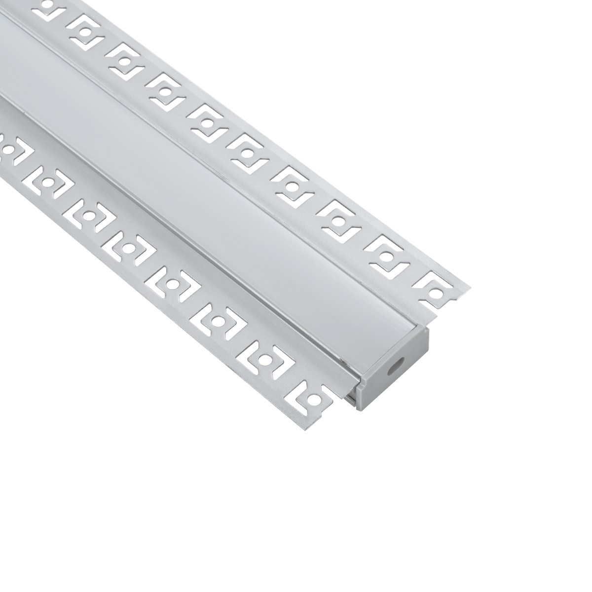 LEDTM® ALP-PLASTERIN GYPSO 70819-2M Χωνευτό Προφίλ Αλουμινίου Ειδικό για Γυψοσανίδα με Λευκό Γαλακτερό Πατητό Κάλυμμα για Ταινίες LED IP20 - Ασημί & Λευκό - Μ200 x Π6.7 x Υ1.4cm - Πακέτο 5 Τεμαχίων - Image 4