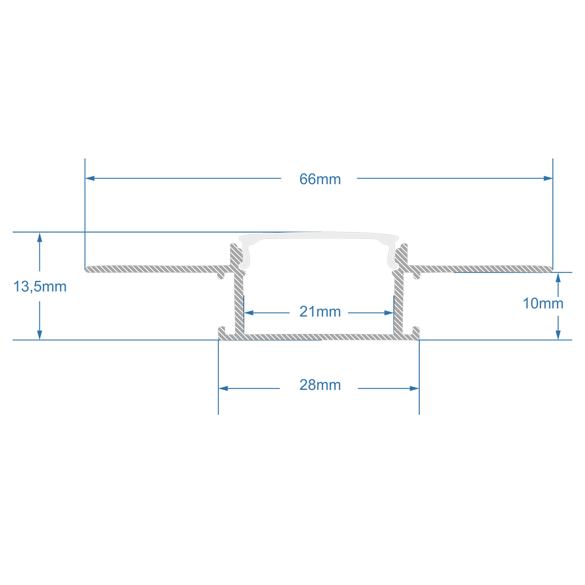 LEDTM® ALP-PLASTERIN GYPSO 70819-2M Χωνευτό Προφίλ Αλουμινίου Ειδικό για Γυψοσανίδα με Λευκό Γαλακτερό Πατητό Κάλυμμα για Ταινίες LED IP20 - Ασημί & Λευκό - Μ200 x Π6.7 x Υ1.4cm - Πακέτο 5 Τεμαχίων - Image 7