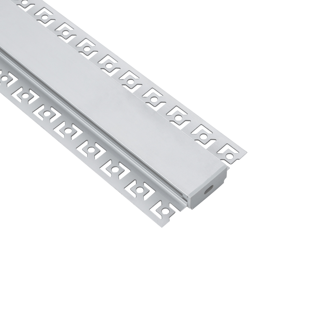 LEDTM® ALP-PLASTERIN GYPSO 70819-2M Χωνευτό Προφίλ Αλουμινίου Ειδικό για Γυψοσανίδα με Λευκό Γαλακτερό Πατητό Κάλυμμα για Ταινίες LED IP20 - Ασημί & Λευκό - Μ200 x Π6.7 x Υ1.4cm - Πακέτο 5 Τεμαχίων - Image 5