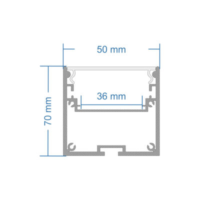 LEDTM® SURFACEPENDANT-PROFILE 70828-1M Προφίλ Αλουμινίου - Βάση & Ψύκτρα Ταινίας LED με Λευκό Γαλακτερό Κάλυμμα - Επιφανειακή & Κρεμαστή Χρήση - Πατητό Κάλυμμα - Μαύρο - 1 Μέτρο - Μ100 x Π5 x Υ7cm - Image 8