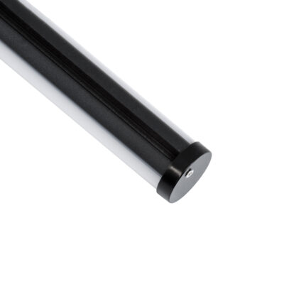 LEDTM® ALP-ROUND TUBIT 70854-3M Επιφανειακό & Κρεμαστό Προφίλ Αλουμινίου με Λευκό Γαλακτερό Πατητό Κάλυμμα για Ταινίες LED IP20 - Μαύρο & Λευκό - Μ300 x Π3 x Υ3cm - Image 5